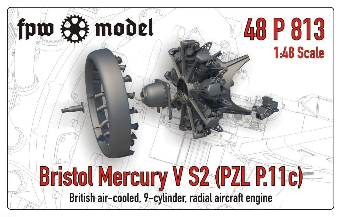 FPW Model 48P813 Bristol Mercury V S2 (PZL P.11c) 1/48