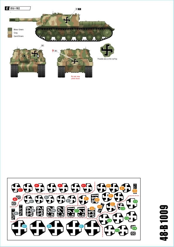 Star Decals 48-B1009 Finland WW2 # 1. KV-1E and ISU-152 heavy tanks 1/48 – zdjęcie 2
