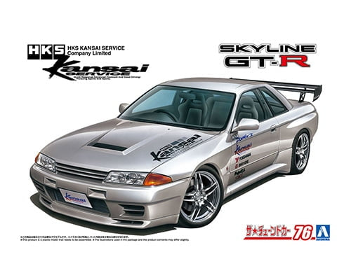 Aoshima 06453 HKS Kansai BNR32 SKYLINEGT-R &amp;#39;90 (NISSAN) 1/24