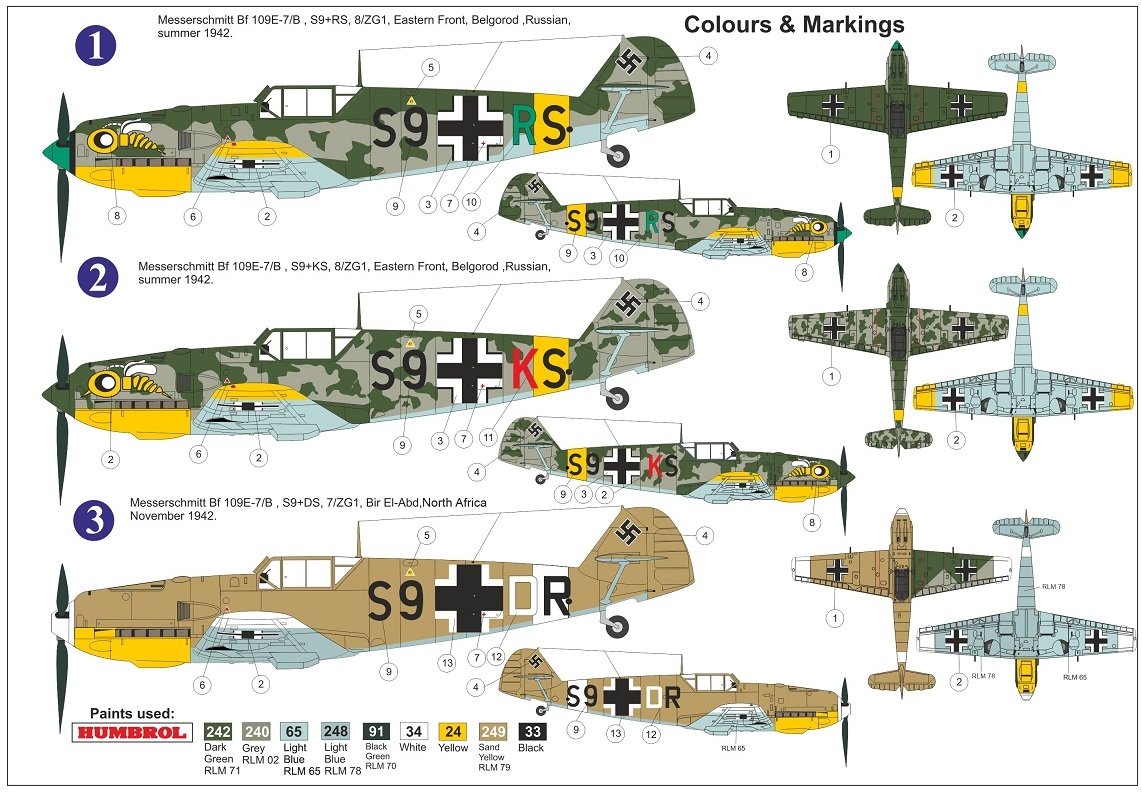 AZ Model AZ7683 Bf 109E-7/B JaBo &amp;quot;ZG.1&amp;quot; 1/72 – image 2