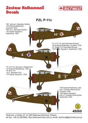 Techmod 48060 - PZL P.11c 1/48 – zdjęcie 2