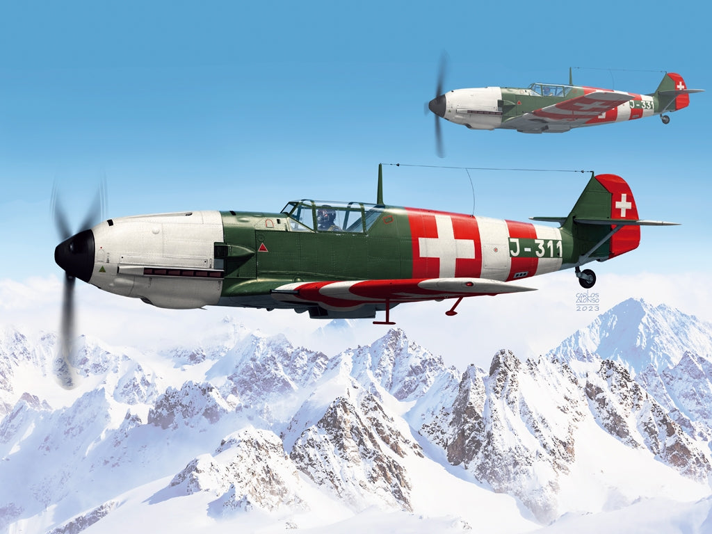 Wingsy Kits D5-12 Swiss Air Force Fighter MESSERSCHMITT Bf 109 E-3a 1/48