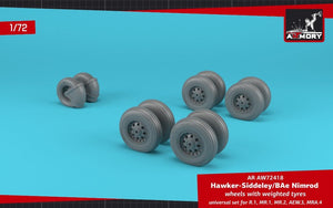 Armory Models AW72418 BAe Nimrod wheels w/ weighted tires 1/72 – zdjęcie 5