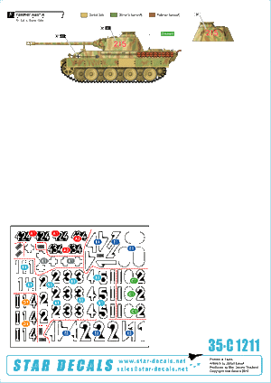 Star Decals 35-C1211 German tanks in Italy # 11 Panther A &amp;amp; G 1/35 – image 2