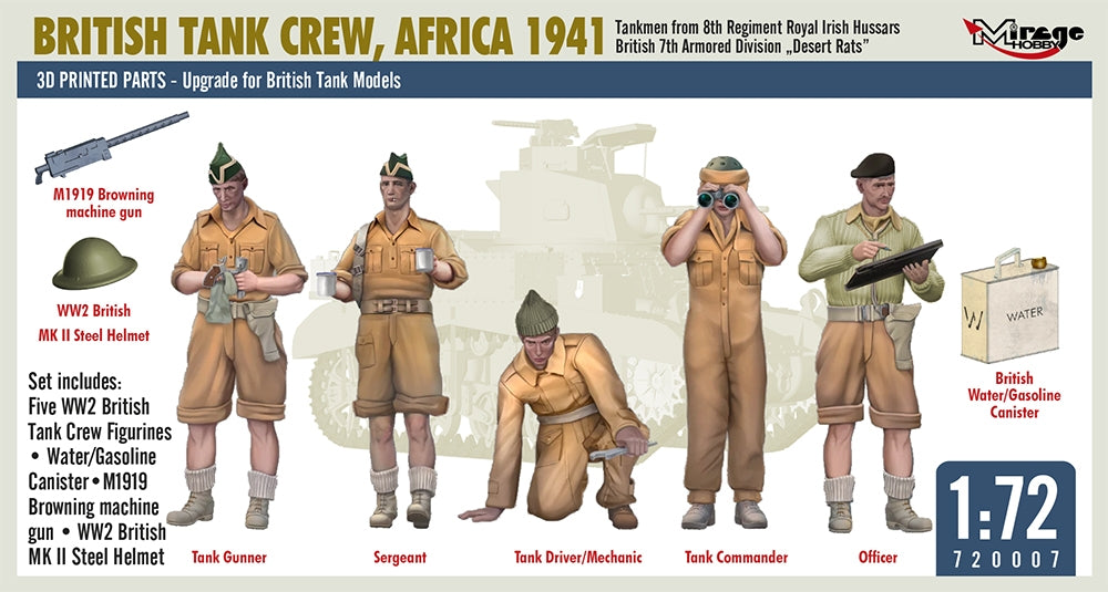 Mirage Hobby 720007 British Tank Crew, Africa 1941 1/72 – image 3