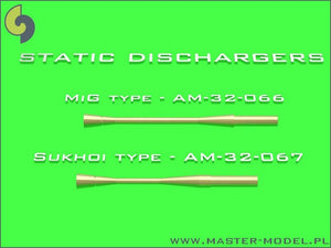 Master AM-32-067 Static dischargers - type used on Sukhoi jets (14pcs) 1/32 – zdjęcie 3