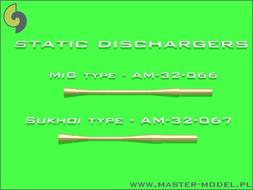 Master AM-32-067 Static dischargers - type used on Sukhoi jets (14pcs) 1/32 – zdjęcie 3