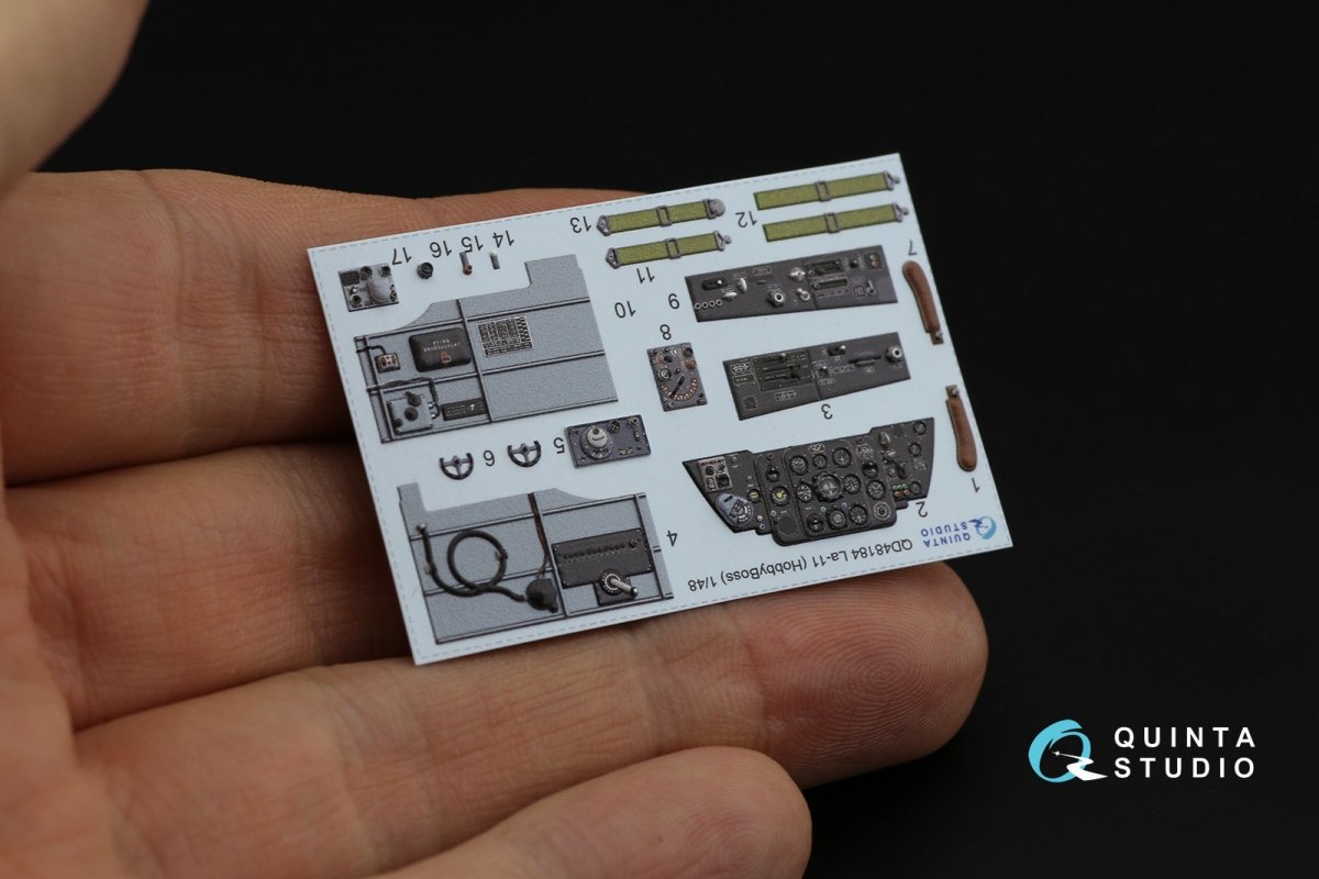 Quinta Studio QD48184 La-11 3D-Printed &amp;amp; coloured Interior on decal paper (HobbyBoss) 1/48 – zdjęcie 3