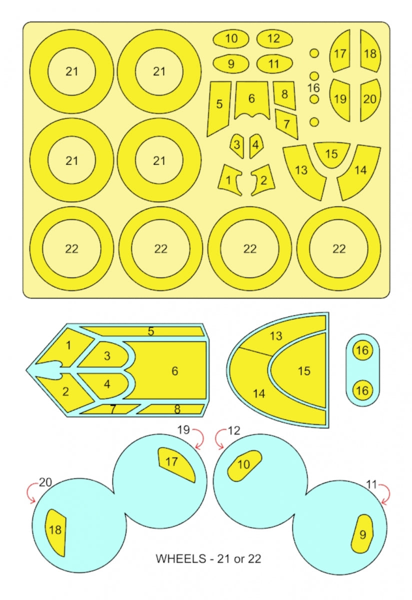 Omask 54071 I-16 type 5 mask (for Zvezda) 1/48 – zdjęcie 2
