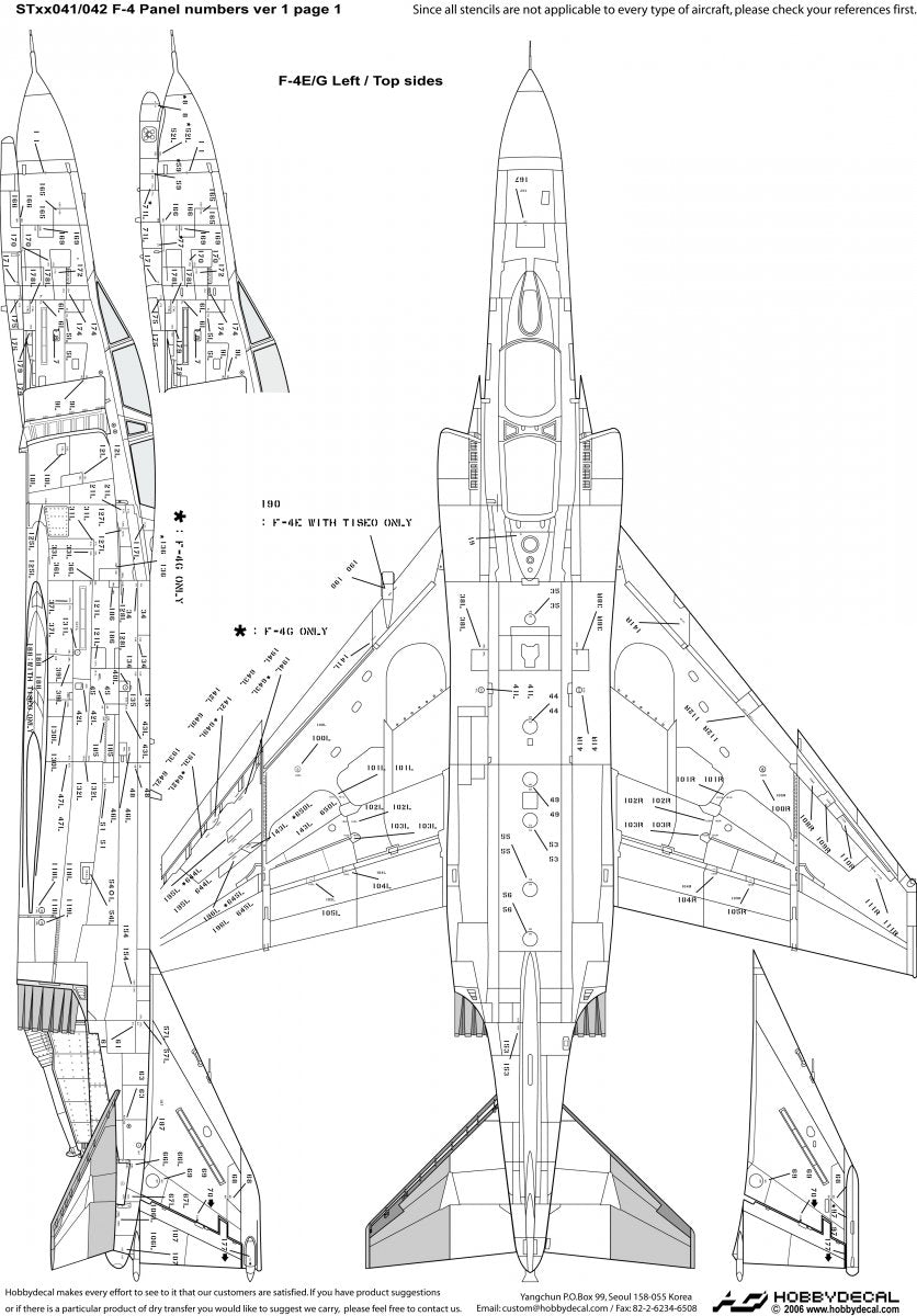 HobbyDecal ST32041V1 F-4 Panel numbers Black stencil font ver 1 1/32 – image 2