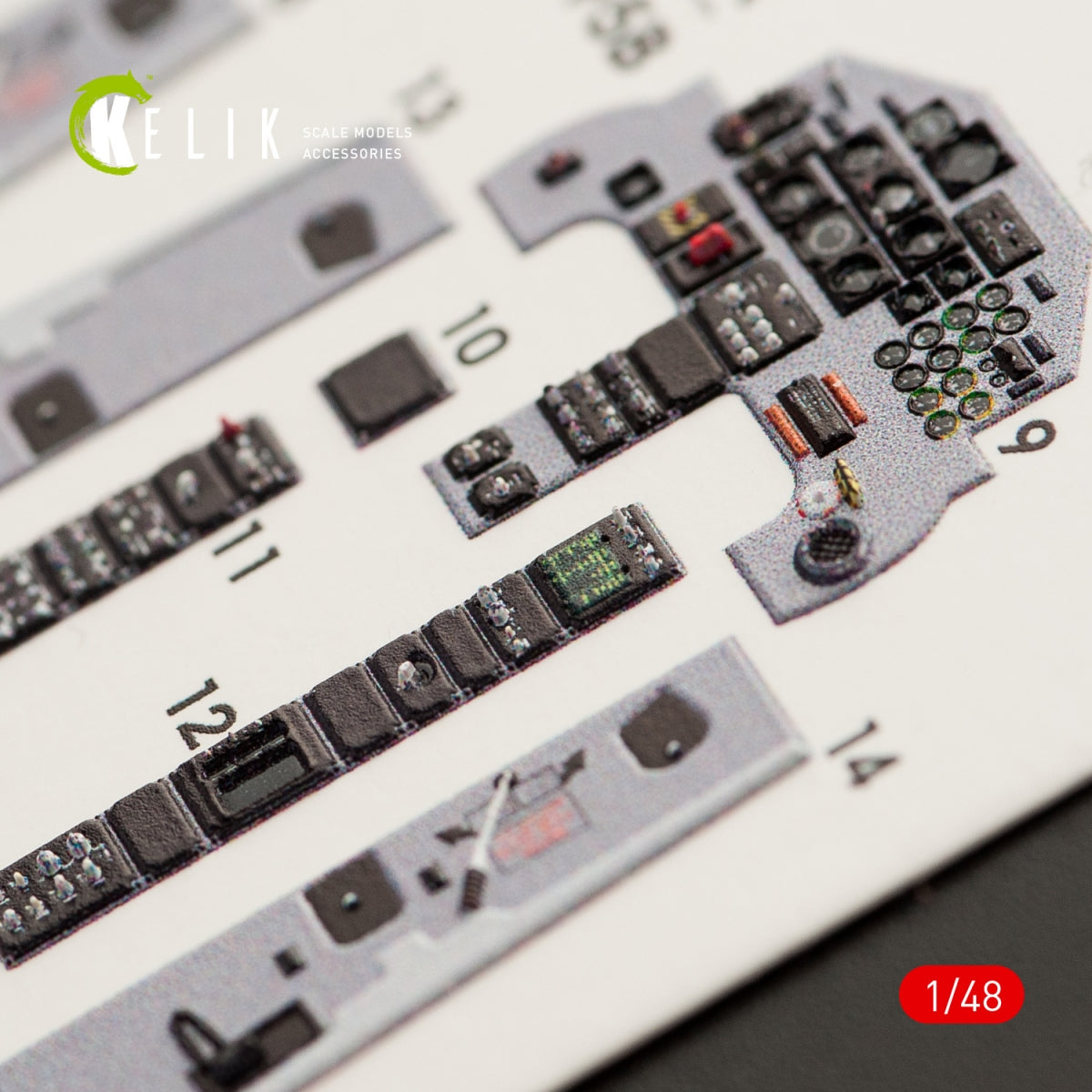 KELIK K48041 F-5B FREEDOM FIGHTER INTERIOR 3D DECALS FOR KINETIC KIT 1/48 – immagine 2