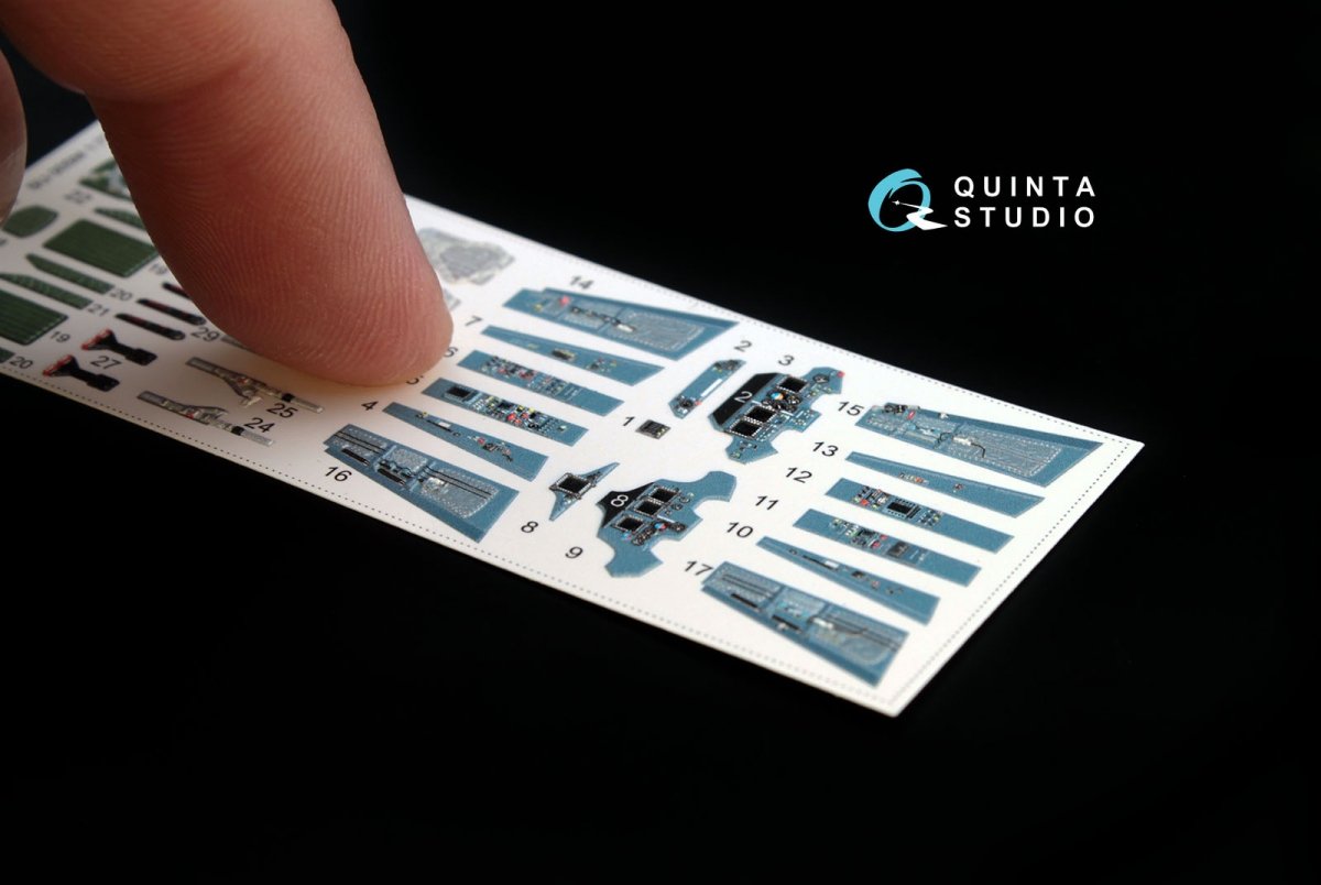 Quinta Studio QD72012 Su-30SM 3D-Printed &amp;amp; coloured Interior on decal paper (for Zvezda kit) 1/72 – zdjęcie 4