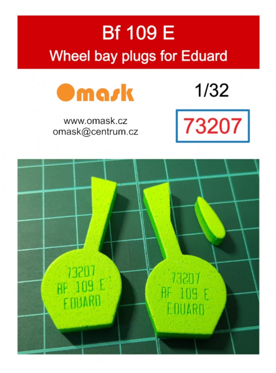 Omask 73207 Bf 109 E wheel bay plugs (for Eduard) 1/32
