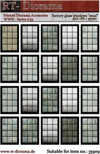 RT-Diorama 35750 Printed Accessories: Factory glass windows "smal" 1/35