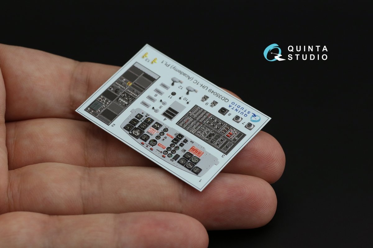 Quinta Studio QD35049 UH-1C 3D-Printed &amp;amp; coloured Interior on decal paper ( Academy ) 1/35 – zdjęcie 12