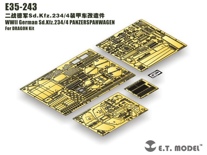 E.T. Model E35-243 WWII German Sd.Kfz.234/4 PANZERSPAHWAGEN (For DRAGON Kit) 1/35