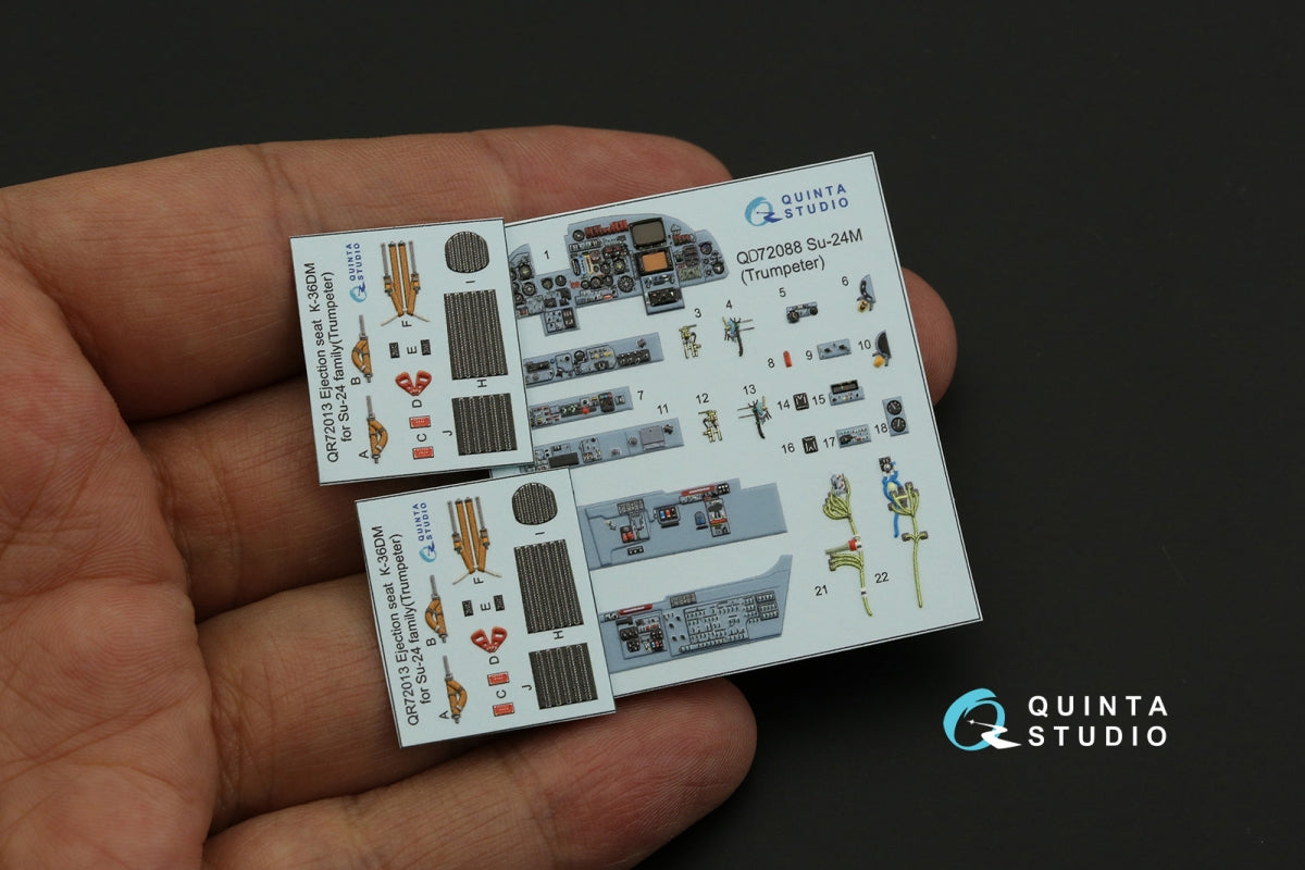 Quinta Studio QD72088 Su-24M 3D-Printed &amp;amp; coloured Interior on decal paper (Trumpeter) 1/72 – zdjęcie 4