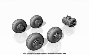 Armory Models AW48025 Sukhoj Su-32FN / Su-34 Fullback wheels w/ weighted tires 1/48 – zdjęcie 6