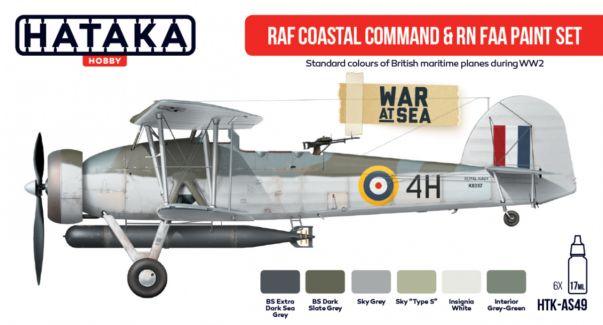 Hataka HTK-AS49 RAF Coastal Command &amp;amp; RN FAA paint (6x17ml)