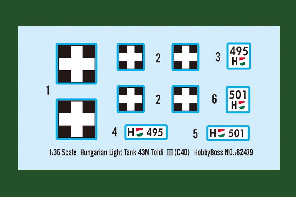 Hobby Boss 82479 Hungarian Light Tank 43M Toldi III(C40) 1/35 – image 4