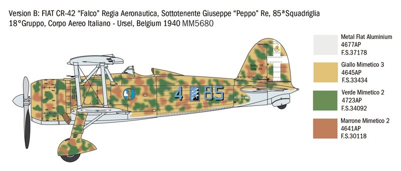 Italeri 2801 FIAT CR.42 Falco 1/48 – Bild 8