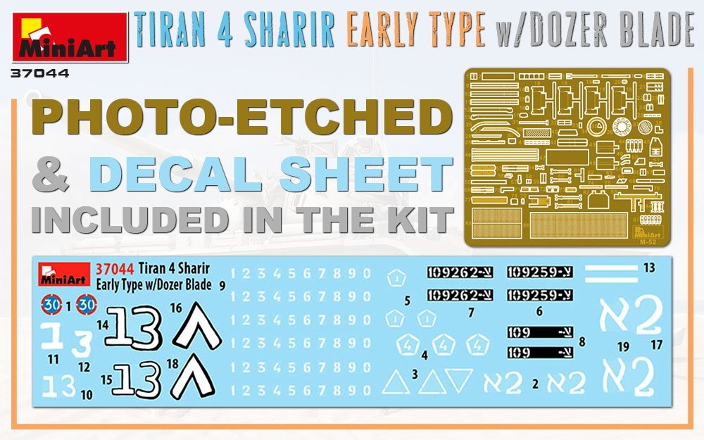 MiniArt 37044 TIRAN 4 SHARIR EARLY TYPE w/DOZER BLADE 1/35 – Bild 2
