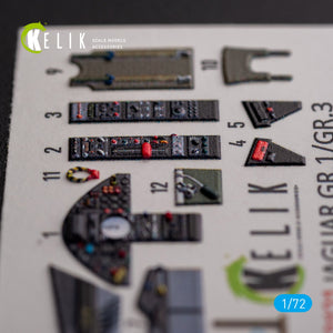 KELIK K72121 Jaguar GR.1/GR.3 - interior 3D decals for Italeri kit 1/72 – zdjęcie 3