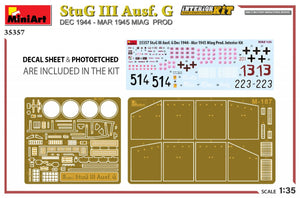 MiniArt 35357 StuG III Ausf. G DEC 1944 – MAR 1945 MIAG PROD. INTERIOR KIT 1/35 – zdjęcie 2
