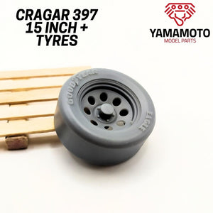 Yamamoto YMPRIM15 Cragar 397 15&amp;quot; + Tyres Prokit! 1/24 – zdjęcie 3