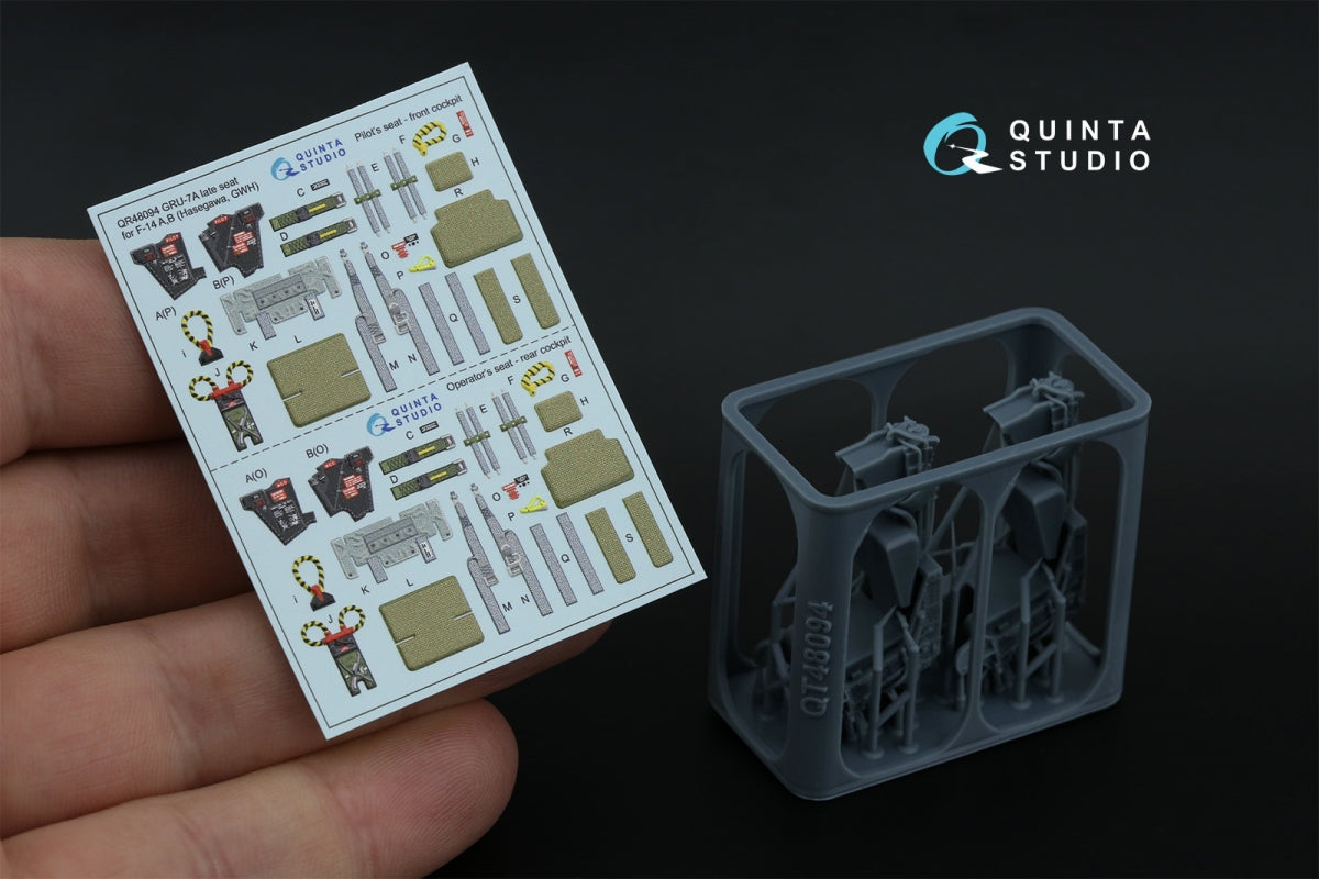 Quinta Studio QR+48094 GRU-7A late, 2 ejection seats for F-14 A/F-14B (Hasegawa, GWH) 1/48 – zdjęcie 3