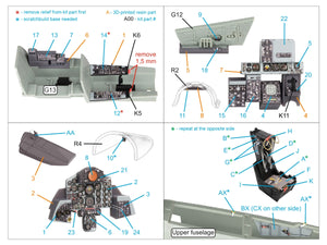 Quinta Studio QD+48485 F-4B Phantom II 3D-Printed &amp;amp; coloured Interior on decal paper (Academy) (with 3D-printed resin parts) 1/48 – zdjęcie 3
