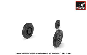 Armory Models AW48407 EE Lightning wheels w/ weighted tires, early 1/48 – zdjęcie 4