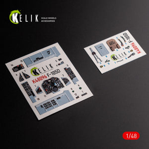 KELIK K48096 F-105D Thunderchief - interior 3D decals for HobbyBoss kit 1/48