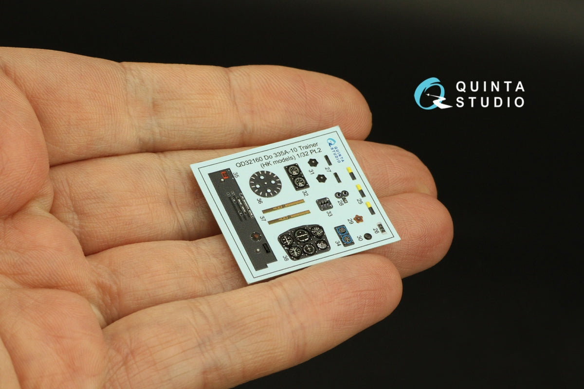 Quinta Studio QD32160 Do 335A-10 3D-Printed &amp;amp; coloured Interior on decal paper (HK models) 1/32 – immagine 4