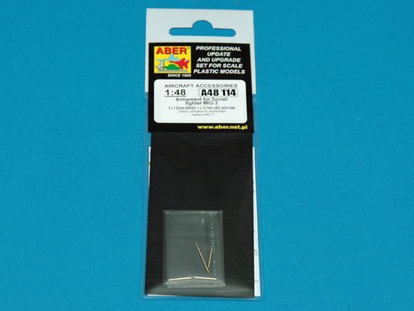 Aber A48114 Armament for Soviet fighter MIG-3 2x7,62ShKAS; 1x12,7mm UBS; pitot tube 1/48 – zdjęcie 9
