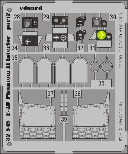 Eduard 32545 F-4D interior 1/32 Tamiya – immagine 2