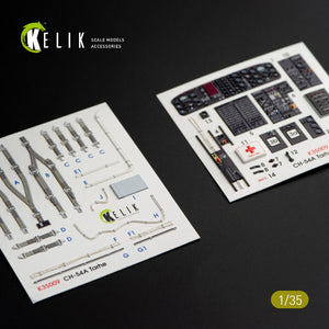KELIK K35009 CH-54A TARHE INTERIOR 3D DECALS FOR ICM KIT 1/35 – zdjęcie 4