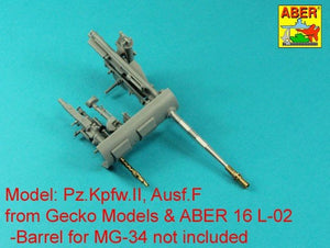 Aber 16L-23 Lufa do działka 2cm Kw.K. 30 do niemieckich czołgów Panzer II Sd.Kfz.121 / Barrel for 2 cm Kw.K. 30 for German Light Tanks Pz.Kpfw. II, Ausf. A-F (Sd.Kfz.121) 1/16 – zdjęcie 6