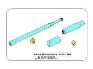 Aber 35L-282 Lufa 105mm M-68 do amerykańskiego czołgu M60 1/35 – zdjęcie 4