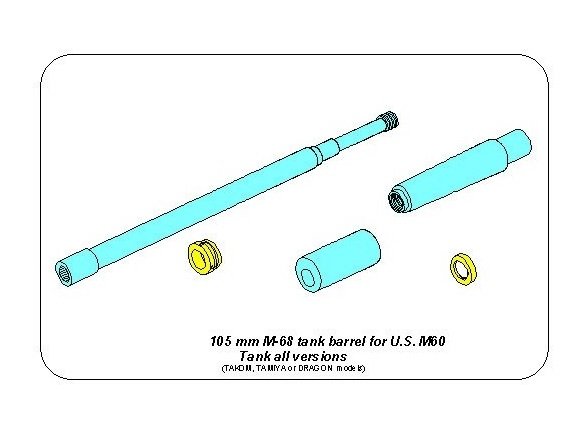 Aber 35L-282 Lufa 105mm M-68 do amerykańskiego czołgu M60 1/35 – zdjęcie 4