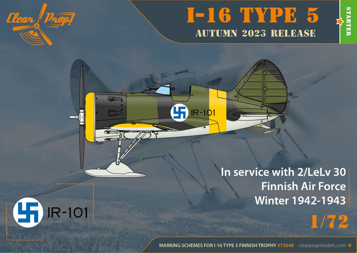 Clear Prop! CP72048 I-16 type 5 In Finnish Service STARTER KIT 1/72 – immagine 5