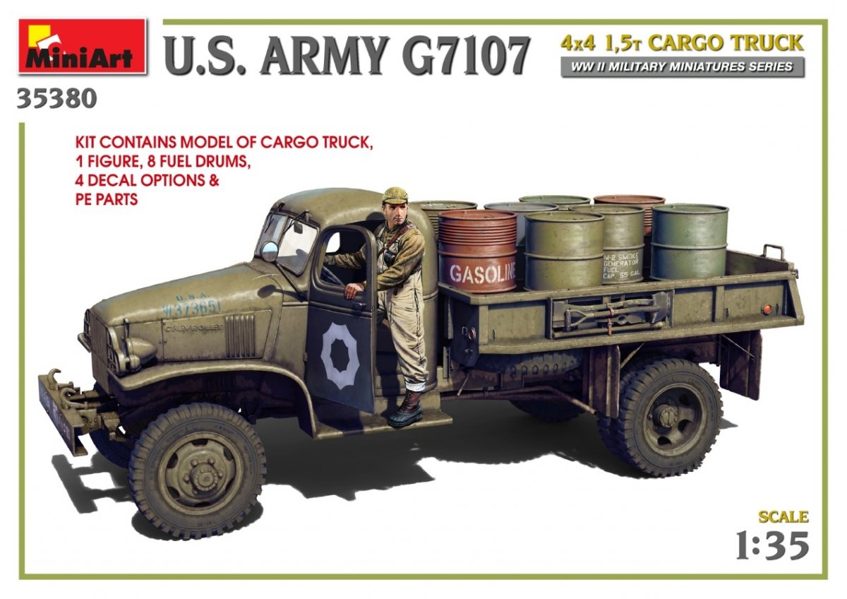 MiniArt 35380 U.S. ARMY G7107 4X4 1,5t CARGO TRUCK 1/35 – zdjęcie 3