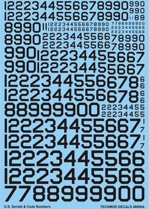 Techmod 48806 - US Serial &amp;amp; Code Numbers (1/48)