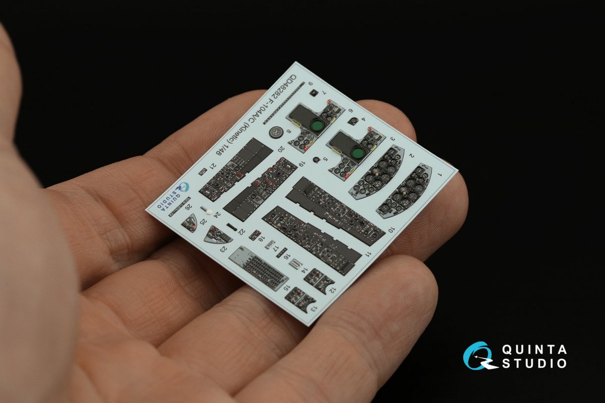 Quinta Studio QD48282 F-104A/С 3D-Printed &amp;amp; colored Interior on decal paper (Kinetic) 1/48 – image 4
