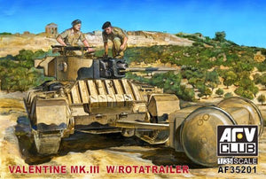 AFV Club 35201 Valentine Mk.III w/Rotatrailer 1/35