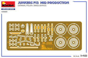 MiniArt 48005 Junkers F13. Mid Prod. German, Polish, Swiss Service 1/48 – zdjęcie 3