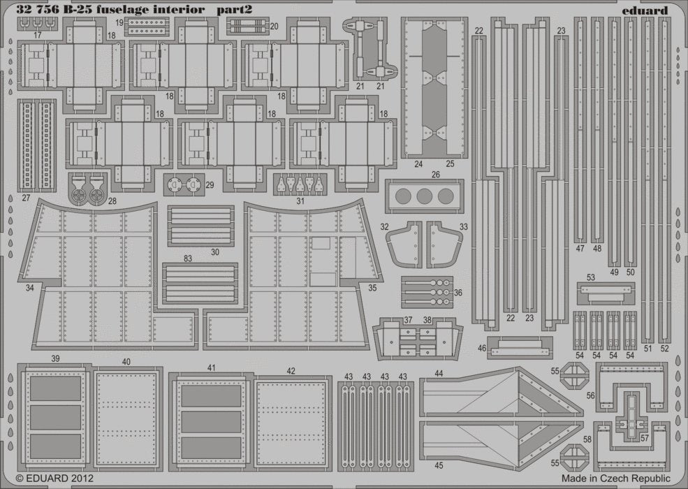 Eduard 32756 B-25 fuselage interior 1/32 HK Models – image 3