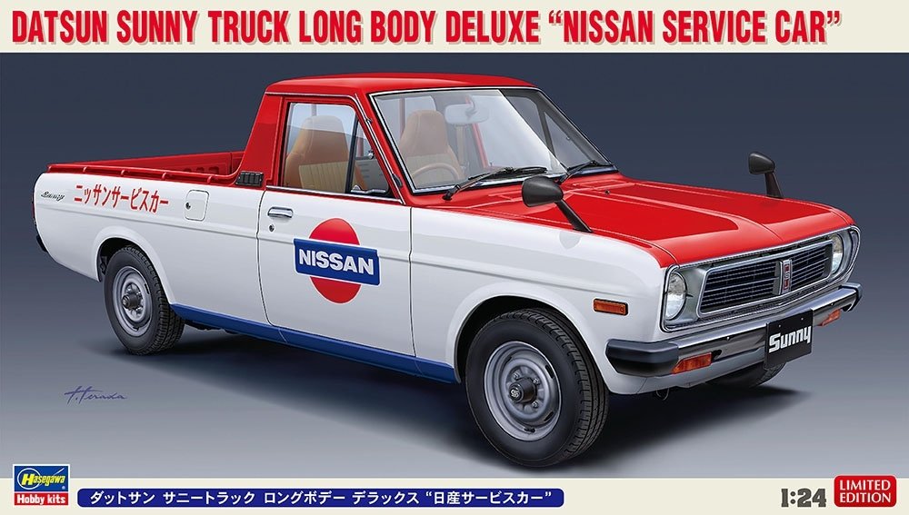 Hasegawa 20482 Datsun Sunny Truck Long Body Deluxe Nissan Service Car 1/24
