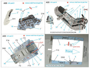 Quinta Studio QD32088 Su-27 3D-Printed &amp;amp; colored Interior on decal paper (Trumpeter) (full version) 1/32 – image 2