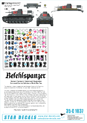 Star Decals 35-C1037 Befehlspanzer # 2 1/35 – zdjęcie 2